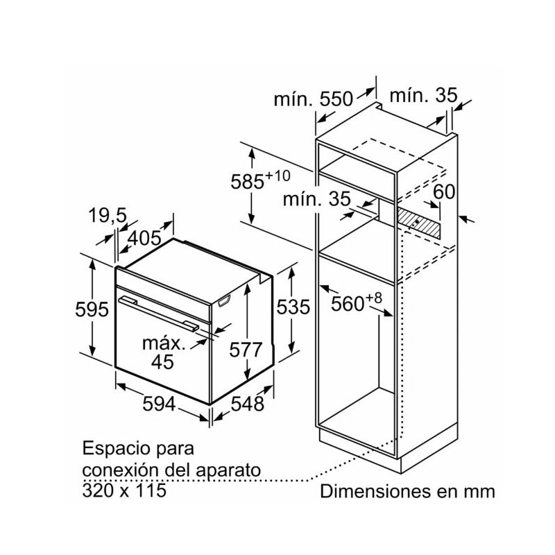 Horno MF indep. Bosch HBG724AB1 Horno MF indep. Bosch HBG724AB1