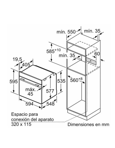Horno MF indep. Bosch HBG724AB1