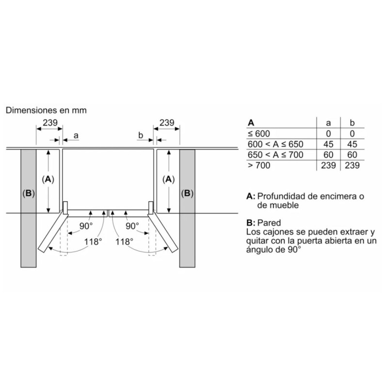 Frigorifico side by side Bosch KFI96APEA