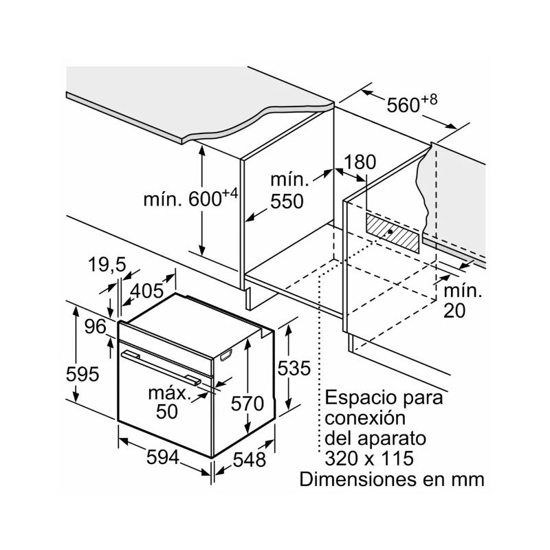 Horno MF indep. Bosch HBA510BR4