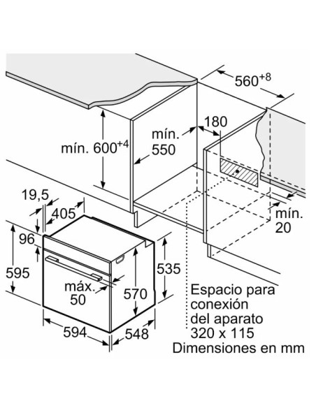 Horno MF pirolitico indep. Siemens HB572AES4