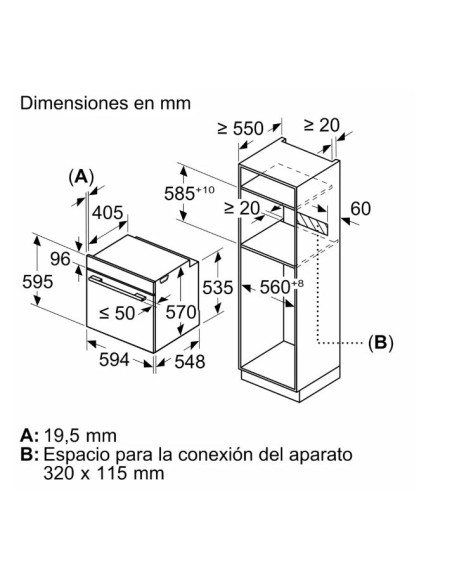 Horno MF pirolitico indep. Siemens HB574AER4