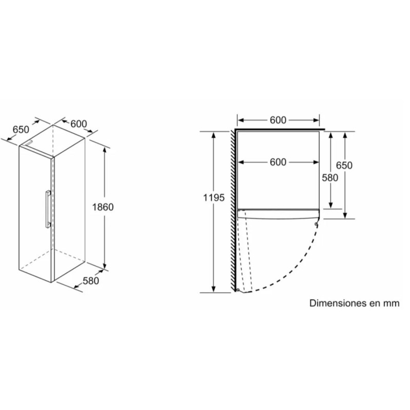 Frigorifico 1puerta Bosch KSV36CIDP Frigorifico 1puerta Bosch KSV36CIDP