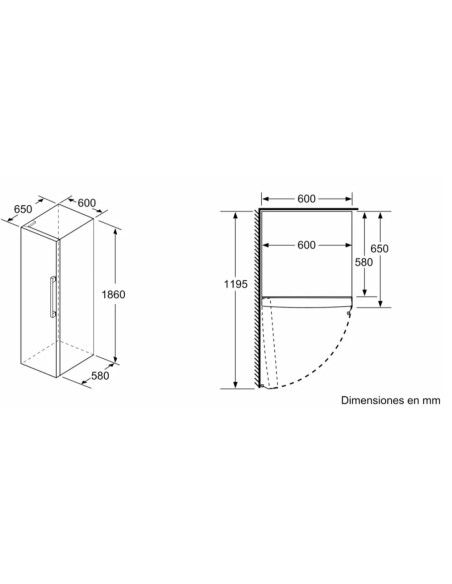 Frigorifico 1puerta Bosch KSV36CIDP