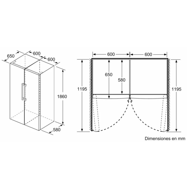 Frigorifico 1puerta Bosch KSV36FWDP Frigorifico 1puerta Bosch KSV36FWDP