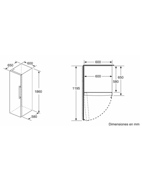 Frigorifico 1puerta Bosch KSV36FWDP