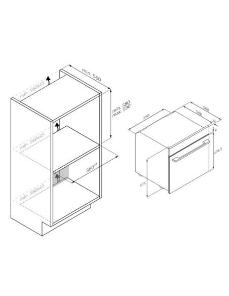 Horno MF pirolitico indep. Candy CA6N5B3EYTX
