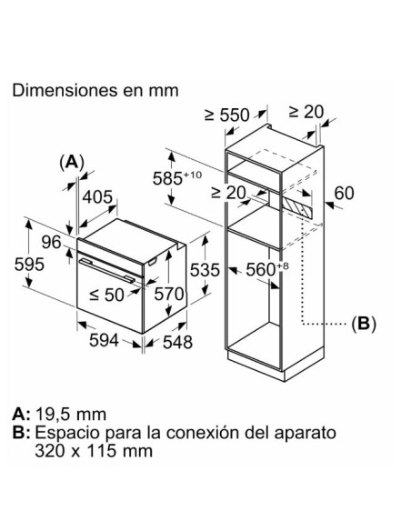 Horno MF pirolítico indep. Bosch HBA572EB3, Like