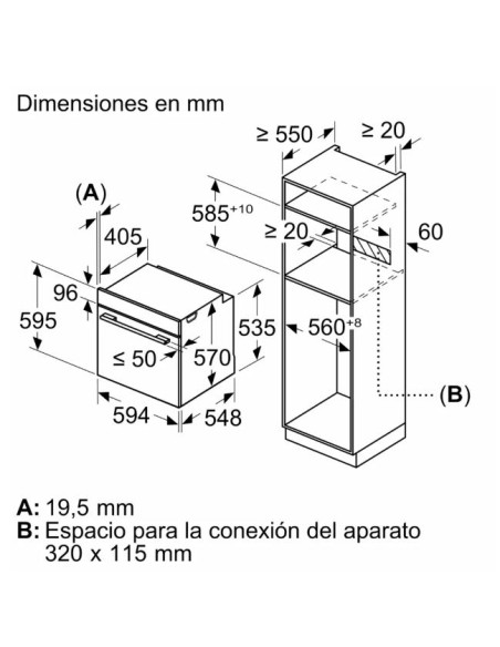 Horno vapor Pirolitico Balay 3HD5829N3, Amigo