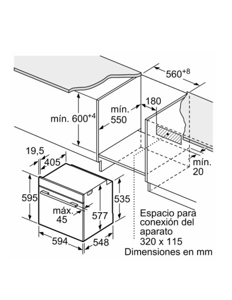 Horno MF pirolÃtico indep. Bosch HBG774KB1