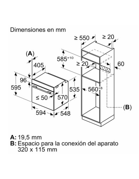 Horno MF pirolitico indep. Siemens HB572AES4