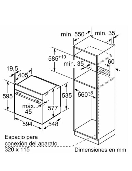 Horno MF pirolitico indep. Siemens HB778G9B1, Top