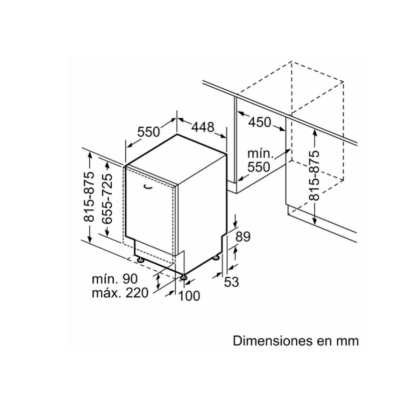 Lavavajillas 45 INT Siemens SR63EX25KE Lavavajillas 45 INT Siemens SR63EX25KE