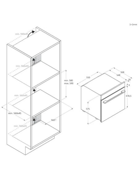 Horno MF pirolitico indep. Candy CA6N3B3YTB