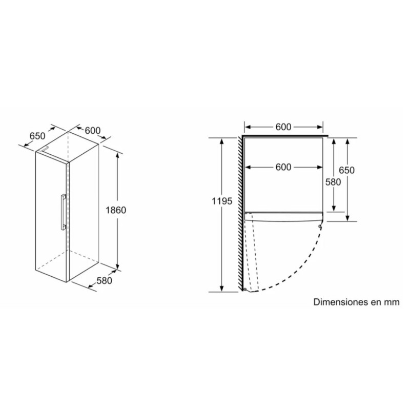 Frigorifico 1puerta Siemens KS36VVXDP Frigorifico 1puerta Siemens KS36VVXDP