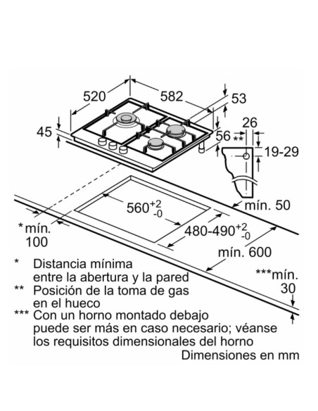 Encimera gas indep. Bosch PGC6B5K90