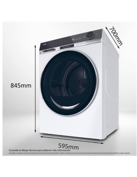 Secadora frontal Haier HD90A3Q397U1S