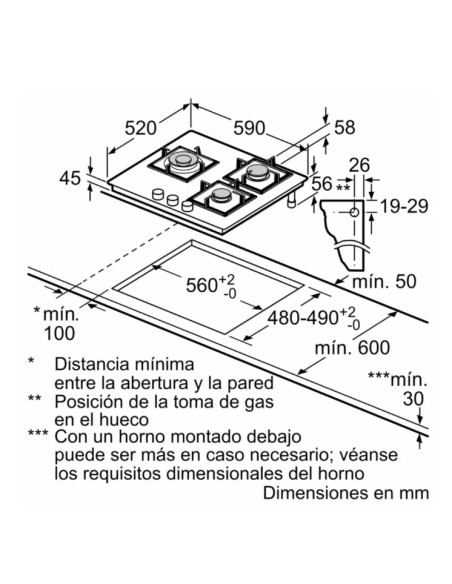 Encimera gas indep. Siemens EP6A6CI10
