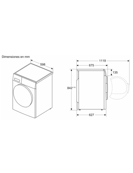 Secadora frontal Siemens WR47B2D0ES, Top