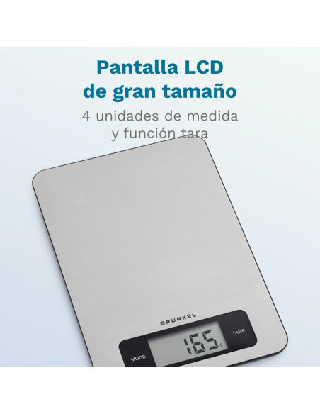 BASCULA DE COCINA INOX GRUNKEL BCCOOKXT