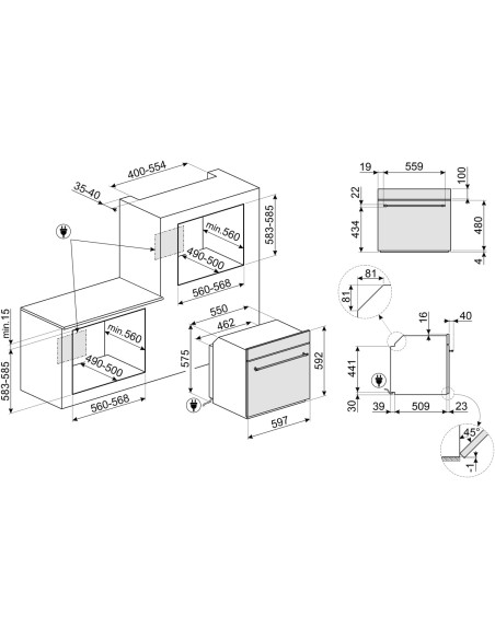 Horno MF Smeg SF68C1AO
