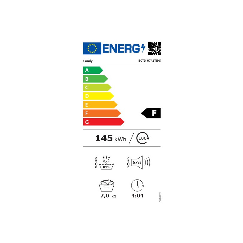 Secadora INT Candy BCTDH7A2TES Secadora INT Candy BCTDH7A2TES