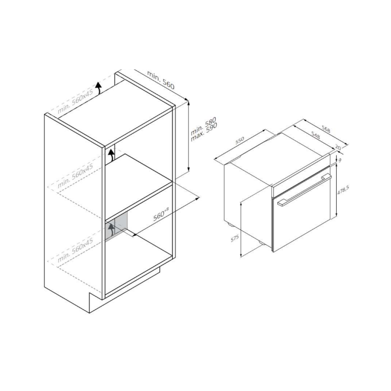 Horno MF pirolítico indep. Haier...