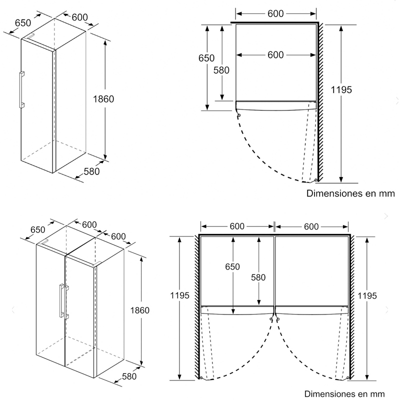 Congelador vertical NF Balay 3GFE553WE Congelador vertical NF Balay 3GFE553WE