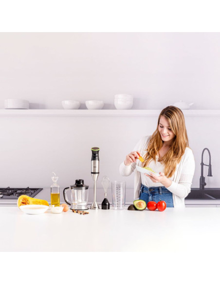 Batidora varilla Taurus Bapi 1500 Premium XL Plus, con accesorio picadora