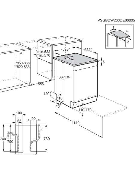 Lavavajillas 60 Aeg FFB74917ZW (Táctico)