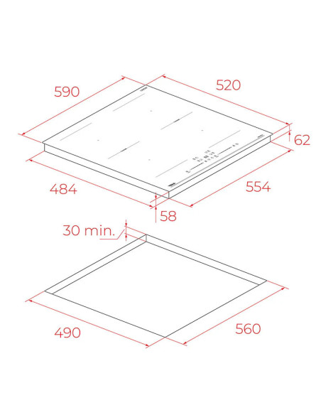 Vitroceramica Flex-induccion indep. Teka IBF66100 DSS