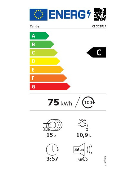 Lavavajillas 60 INT Candy CI5C6F1A