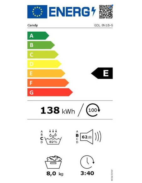 Secadora frontal Candy GDL8N1BS