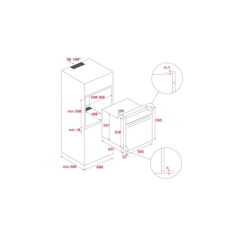 Horno MF Pirolitico Teka HLB8400PFBK Horno MF Pirolitico Teka HLB8400PFBK