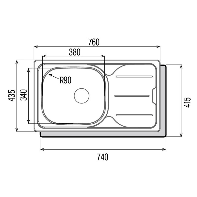 Fregadero inox Cata CDS-1 REV /A
