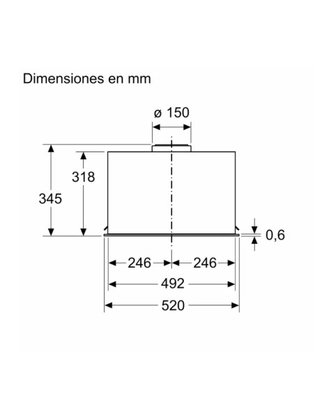 Campana conv. Grupo filtrante Bosch DLN56AC50
