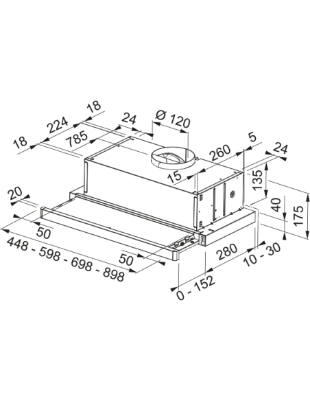Campana conv. Extraplana Mepamsa SUPERLINE60IXV2