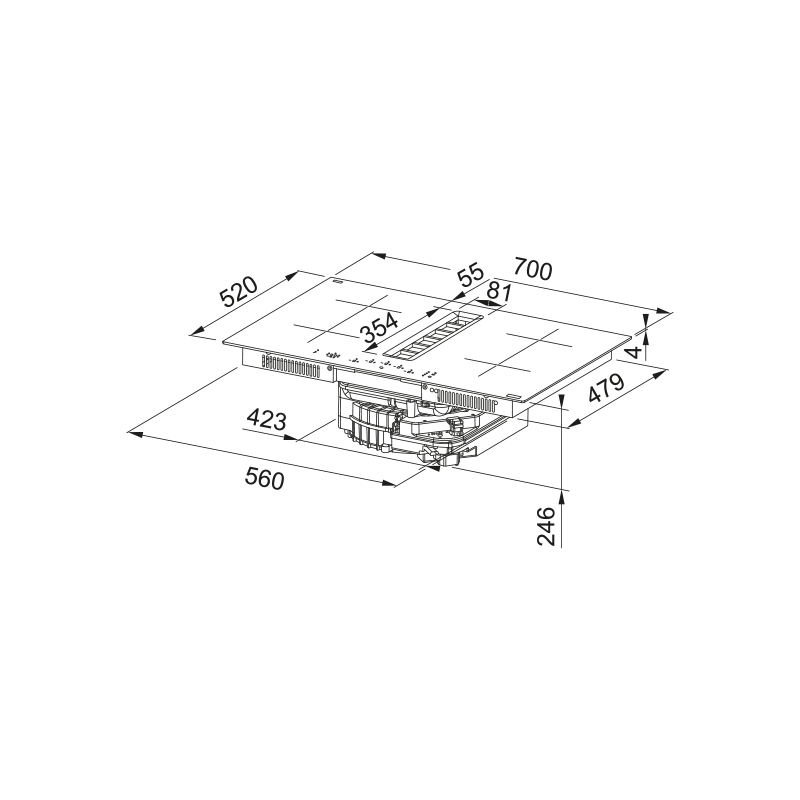 Vitroceramica inducion+extractor...
