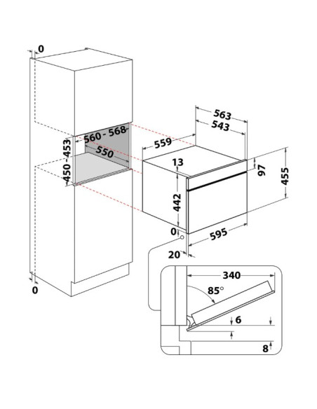 Horno + microondas Whirlpool WCW607HTSX