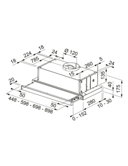 Campana conv. Extraplana Mepamsa SUPERLINE90IXV2
