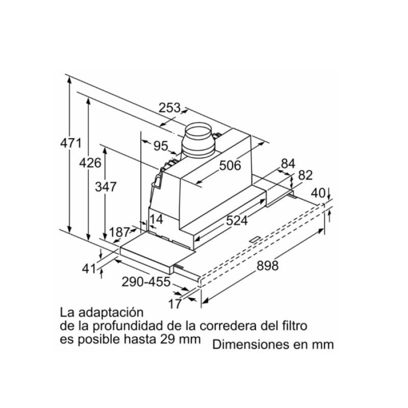 Campana extraplana Bosch DFS097A51 Campana extraplana Bosch DFS097A51