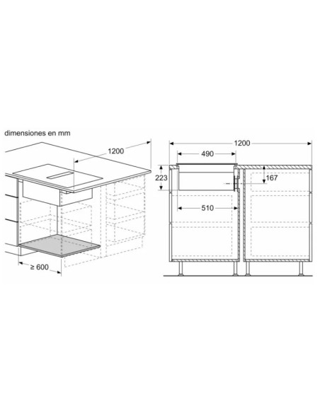 Vitroceramica Flex-induccion+extractor Balay 3EBC989MH