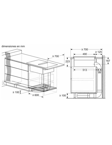 Vitroceramica Flex-induccion+extractor Balay 3EBC989MH