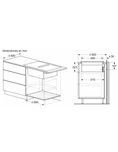 Vitroceramica Flex-induccion+extractor Balay 3EBC989MH