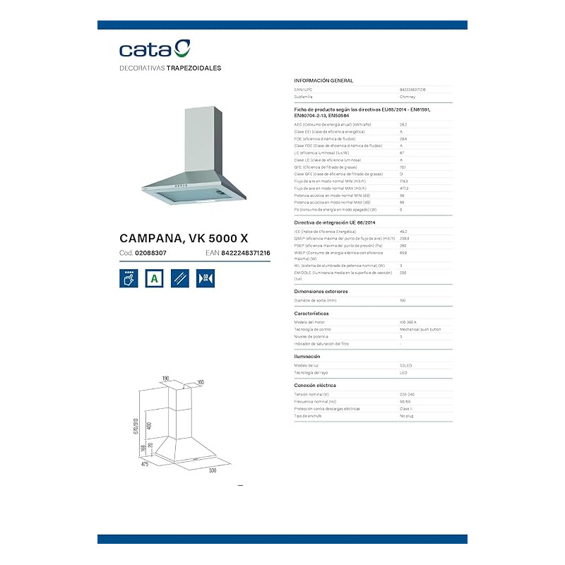 Campana decorativa Cata VK5000X