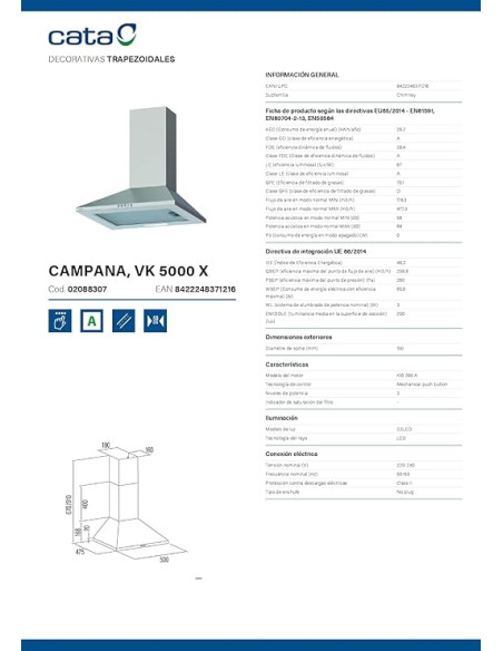Campana decorativa Cata VK5000X