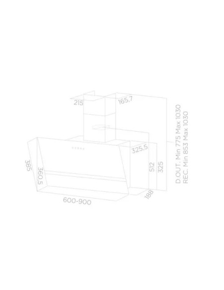 Campana decorativa Turboair KELIA BL/A/60