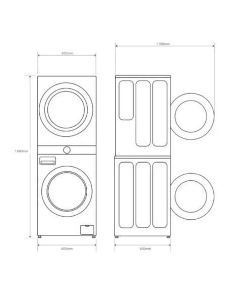 Torre de lavado Lg WT1210WWF
