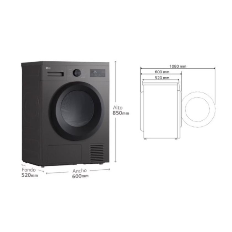 Secadora Lg RHA1008NDK