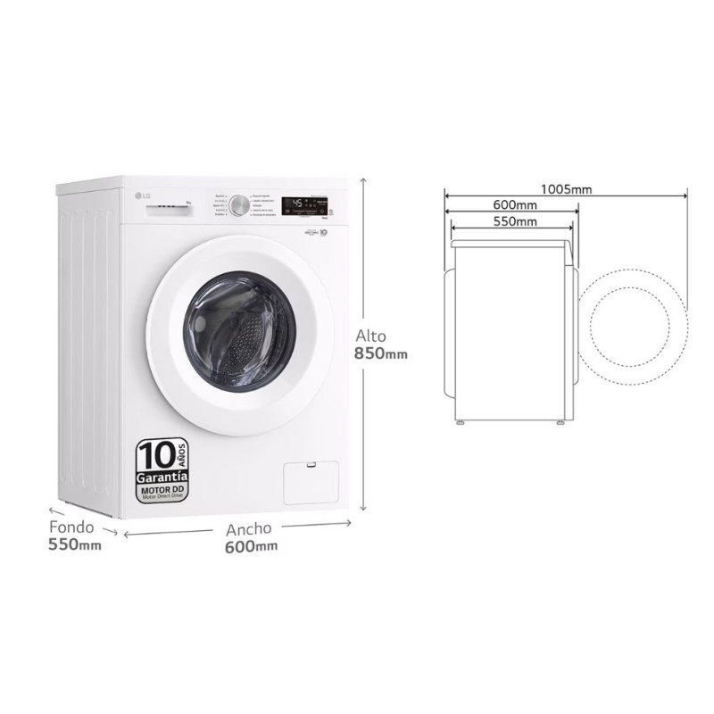 Lavadora Lg F4X1008NWH